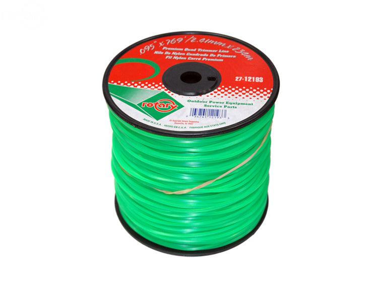 Rotary # 12193 TRIMMER LINE .095 769' MED SPOOL QUAD GREEN