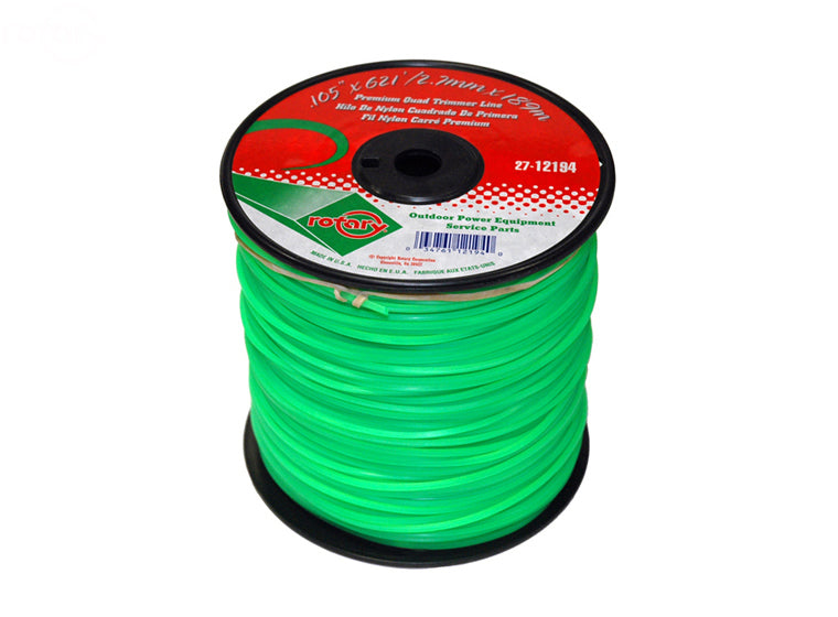 Rotary # 12194 TRIMMER LINE .105 621' MED SPOOL QUAD GREEN