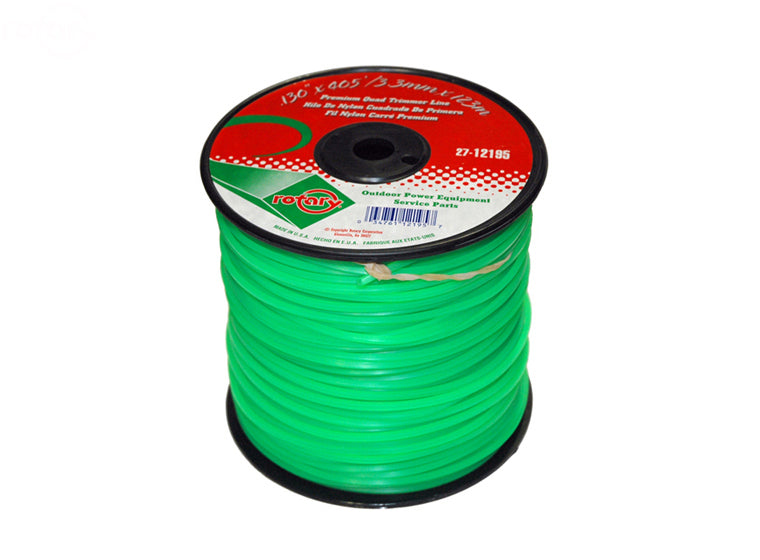 Rotary # 12195 TRIMMER LINE .130 405' MED SPOOL QUAD GREEN