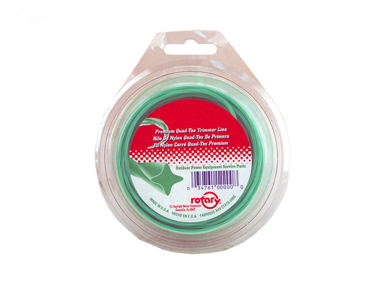 Rotary # 12200 TRIMMER LINE .080 40' LOOP QUAD-TEX TWIST GREEN