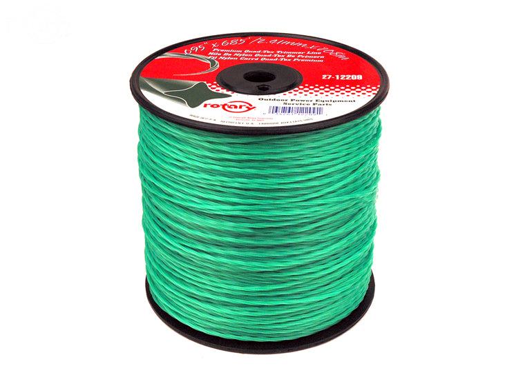 Rotary # 12209 TRIMMER LINE .095 685' MED SPOOL QUAD-TEX TWIST GREEN