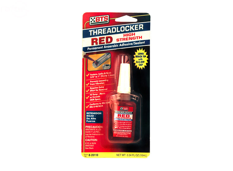 Rotary # 12407 THREADLOCKER .34 FL. OZ. BOTTLE (RED)