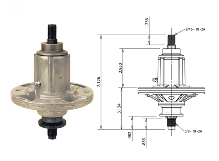 Rotary # 12910 SPINDLE ASSEMBLY FOR JOHN DEERE