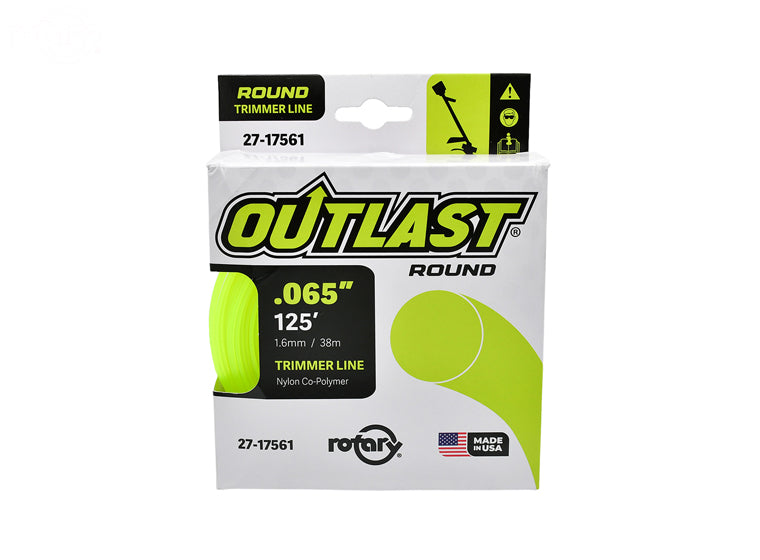 ROTARY # 17561 TRIMMER LINE .065 X 125' OUTLAST ROUND YELLOW
