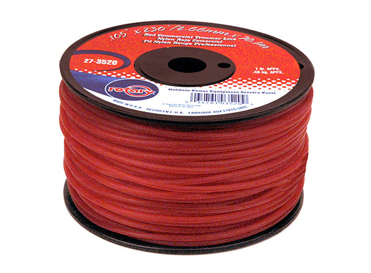 Rotary # 3520 TRIMMER LINE .105 1LB SPOOL RED COMMERCIAL