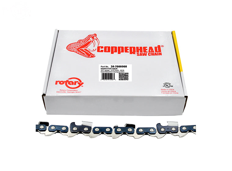 ROTARY # 7666068 HARVESTER SAW CHAIN LOOP 68DL 3/4"