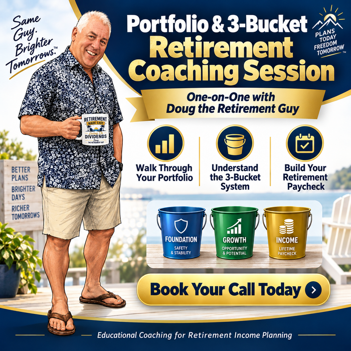 Portfolio & 3-Bucket Retirement Coaching Session One-on-One with Doug the Retirement Guy