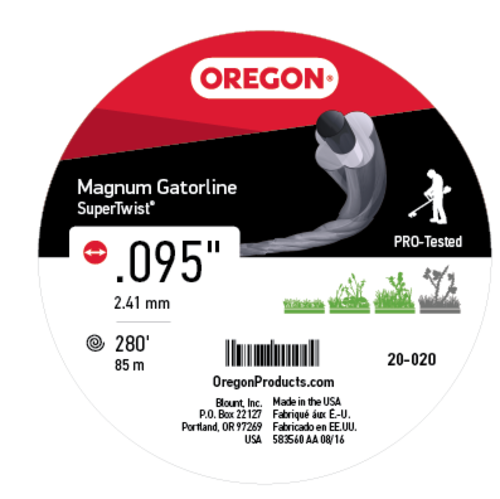 Oregon 20-020 Magnum Gatorline SuperTwist product label